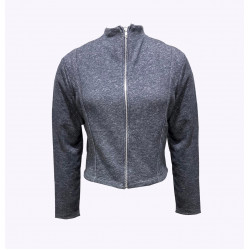 Casual Black Short Winter Crop Jacket For Women, Size - L