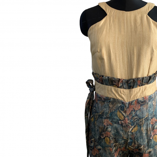 Contemporary Design Indo-Western Silk Jumpsuit For Women 