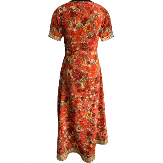 Multicoloured Printed Long Cotton Rayon Kurti For Women, Ethnic Suit Kurta For Women 