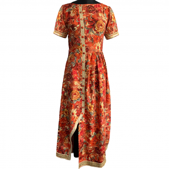 Multicoloured Printed Long Cotton Rayon Kurti For Women, Ethnic Suit Kurta For Women 