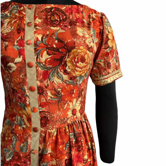 Multicoloured Printed Long Cotton Rayon Kurti For Women, Ethnic Suit Kurta For Women 