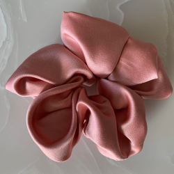 Satin Scrunchies, Pink & Purple Hair Accessories, Elastic Ties For Women, Pack  Of 2