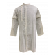Modern Design White Long Kurta For Men With Full Sleeves