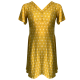 Yellow Cotton Printed Short Dress For Women, Perfect Summer Fit; Sizes - XS, S, M, L
