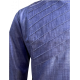 Blue Fancy Design Linen Fabric Long Kurta For Men