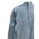 Contemporary Style Blue Linen Long Kurta With Full Sleeves For Men 