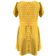 Yellow Cotton Printed Short Dress For Women, Perfect Summer Fit; Sizes - XS, S, M, L