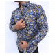 Multicoloured Printed Cotton Blend Full Sleeve Formal Shirt For Men