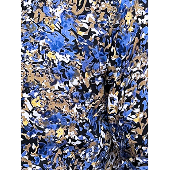 Multicoloured Printed Cotton Blend Full Sleeve Formal Shirt For Men