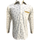 White Printed Cotton Formal Shirt For Men, Unique Modern/Contemporary Fashion