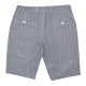 Blue-White Color Blocked Cotton Shorts For Men