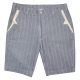 Blue-White Color Blocked Cotton Shorts For Men