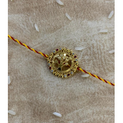 A Silver (Gold-Plated) Tree Of Life Rakhi For Brother For Rakshabandhan 