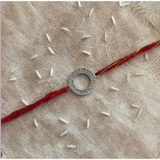 A Love And Protection Silver Caim Rakhi With Moli | Rakhi For Brother 