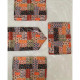 Combo Of Multi-Coloured Pashmina Cloth Dining Table Mats With Runner (Set of 8 Mats & 1 Runner) 