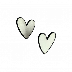 Heart Shaped Cute White Earrings For Women/Girls