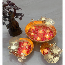 Beautiful Iron Decorative Urli For Home Decor, Set Of 3