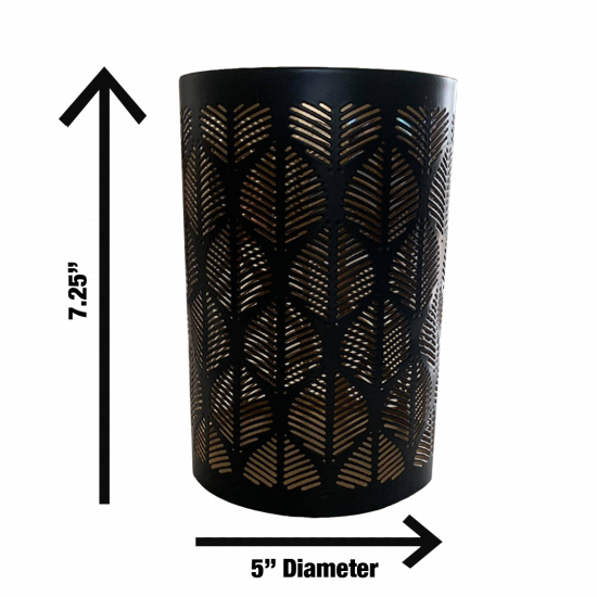 Moroccan Tea Light Holders With Beautiful Leaf Pattern ; Size - 7.25 x 5 (inches)