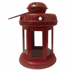 Star Lantern With Rectangular Glass For Christmas Home Decor