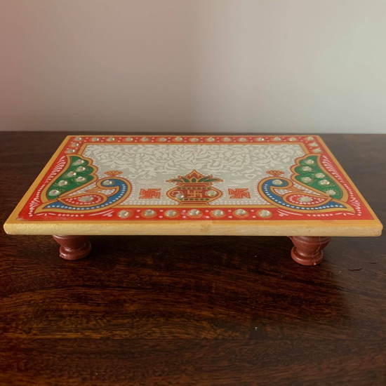 Combo of Laxmi Ganesh Ji With Marble Chowki, Holy Idol For Home, Meenakari Work